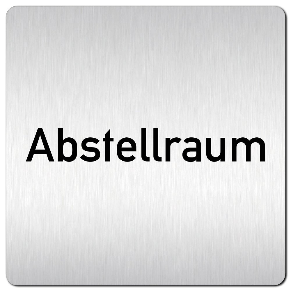 Türschilder24 XXL Door Sign (B), 125 x 125 x 1.5 mm, Storage Room, Solid Aluminum, Made in Germany