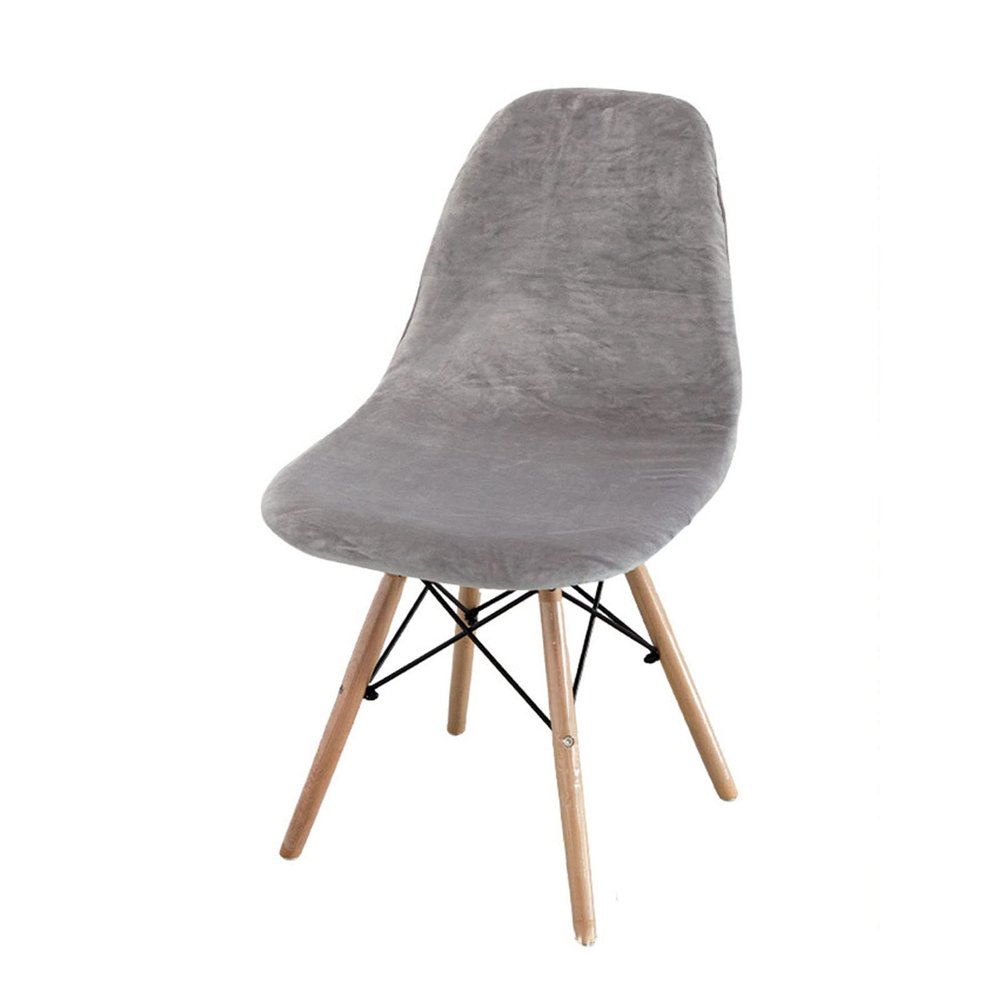 FANSU Luxury Velvet Stretch Chair Covers, 2-Pack, Light Gray