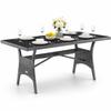 Casaria Polyrattan Patio Dining Table 190 x 90 x 74 cm, Gray view 1