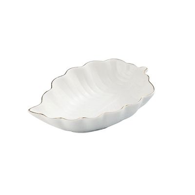 ARZARF Small Ceramic Leaf-Shaped Dip Bowls, 5.12 in