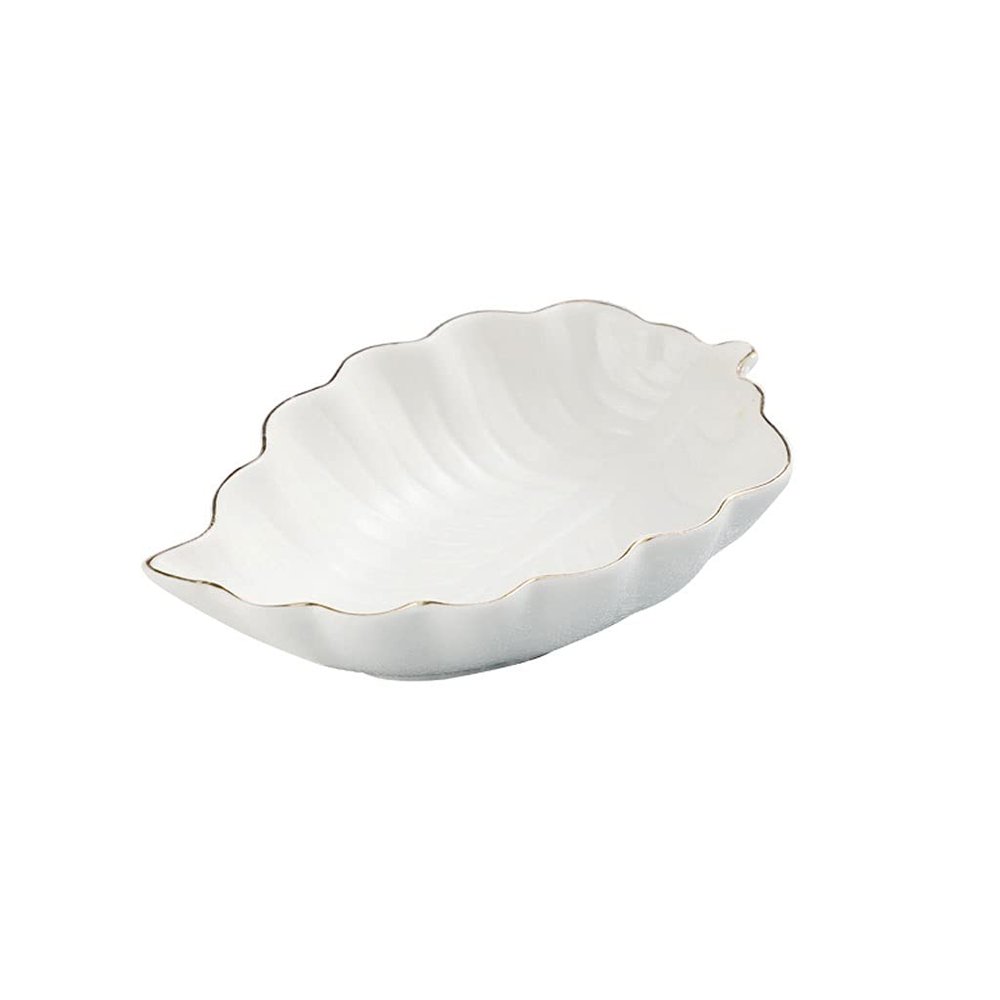 ARZARF Small Ceramic Leaf-Shaped Dip Bowls, 5.12 in