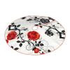 Floral Rose Christmas Tree Skirt with Leaves view 2