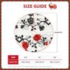 Floral Rose Christmas Tree Skirt with Leaves view 4
