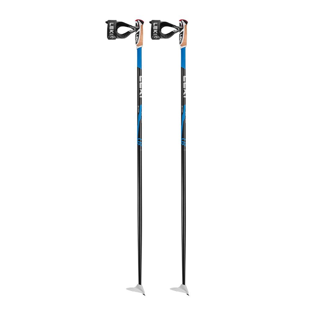 Leki 2024/25 CC 450 Cross-Country Ski Pole, 170 cm, Black-White-Bright Blue