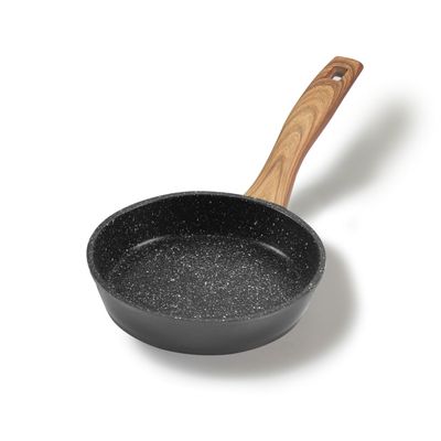 STONELINE Back to Nature Frying Pan, 14 cm, Nonstick Coating with Real Stone Particles, All Stovetops Including Induction, Fat-Free Frying