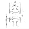 Aluminum Profile 20x20L I-Type Slot 5 Value Pack, 25 x 2000 mm view 2