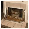 FLBT Fireplace Screen, Light Brown Metal Mesh view 1