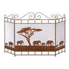 FLBT Fireplace Screen, Light Brown Metal Mesh view 3