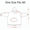 SPXMQSS Wearable Blanket Hoodie with Sleeves, Navy view 2