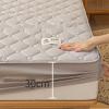 ONURTH Fitted Sheet 100 x 200 cm, Brushed Cotton, Thick Quilted, Non-Slip Mattress Protector, Camel view 4