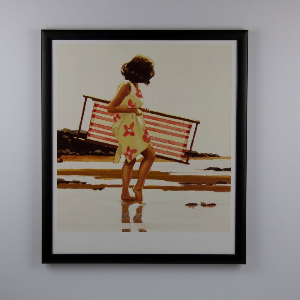 Orello Deluxe Solid Wood Poster Frame 48 x 68 cm, Matte Black, White Backing, Anti-Reflective Acrylic Glass