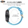 KANGDD 20 mm Silicone Band for Garmin Fenix 7S/6S/5S, Rose Gold Buckle, Sea Blue view 3