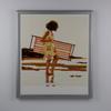 Orello Deluxe Solid Wood Poster Frame 23 x 31 cm, Matte Silver, Clear Acrylic Glass, White Background view 1