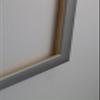 Orello Deluxe Solid Wood Poster Frame 23 x 31 cm, Matte Silver, Clear Acrylic Glass, White Background view 2