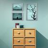 Orello Deluxe Solid Wood Poster Frame 23 x 31 cm, Matte Silver, Clear Acrylic Glass, White Background view 4