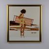 Orello Deluxe Solid Wood Poster Frame 42 x 58 cm, Antique Gold, White Background, Clear Acrylic Glazing view 1