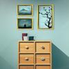Orello Deluxe Solid Wood Poster Frame 42 x 58 cm, Antique Gold, White Background, Clear Acrylic Glazing view 4