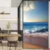 Privacy Window Film, Beach Landscape M, Colorful Stained-Glass-Style Static Cling, Decorative Frosted Window Covering, 60 x 90 cm view 1