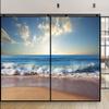 Privacy Window Film, Beach Landscape M, Colorful Stained-Glass-Style Static Cling, Decorative Frosted Window Covering, 60 x 90 cm view 2