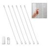 Sicheii 43.2 cm Vertical Blind Tilt Wands, Replacement Rods with Hooks and Handles, Clear, 6-Pack view 1