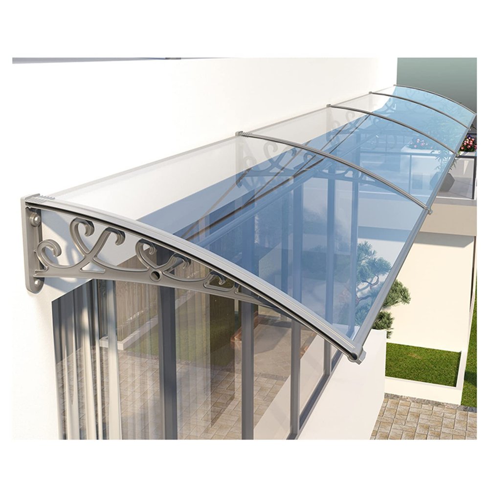 SHUGUANGGUDE Transparent Curved Door Awning, 80 x 300 cm