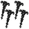 Cionyce Heavy-Duty Decorative T-Strap Hinges, Antique Black, for Barn Doors and Gates, 11 x 7 cm, 4-Pack view 2