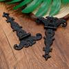 Cionyce Heavy-Duty Decorative T-Strap Hinges, Antique Black, for Barn Doors and Gates, 11 x 7 cm, 4-Pack view 4