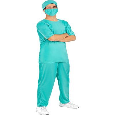 Funidelia | Adult Doctor Costume - Doctors & Nurses, Doctor, Professions - Costume for Parties, Carnival & Halloween - Size M-L - Blue