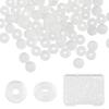 SUNNYCLUE 100-Piece Silicone Earring Comfort Pads, 5.5 mm, Clear Disc Cushions for Clip-On and Screw-Back Earrings view 1