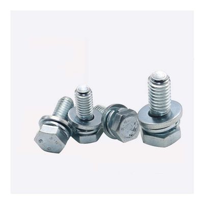 M5 M6 Galvanized External Hex Screws with Spring Washers, Flat Washers and Nuts, GB9074.17 YIJIAN (Color: 30 mm, Size: M5, 5 pcs)