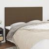 vidaXL Dark Brown Fabric Headboard 200 x 5 x 118/128 cm view 2