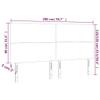 vidaXL Dark Brown Fabric Headboard 200 x 5 x 118/128 cm view 3