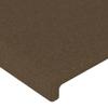 vidaXL Dark Brown Fabric Headboard 200 x 5 x 118/128 cm view 4