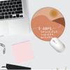 Udinaz I Am Beautiful Capable Worthy Boho Peach Mountain Sunset Round Non-Slip Rubber Mouse Pad, 20 x 20 cm view 3