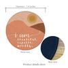 Udinaz I Am Beautiful Capable Worthy Boho Peach Mountain Sunset Round Non-Slip Rubber Mouse Pad, 20 x 20 cm view 4