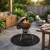Round Fireproof Grill Mat, 60 cm, Washable and Reusable view 2