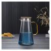 Blue Glass Pitcher with Lid and Handle, 1.65 L view 1