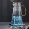 Blue Glass Pitcher with Lid and Handle, 1.65 L view 4