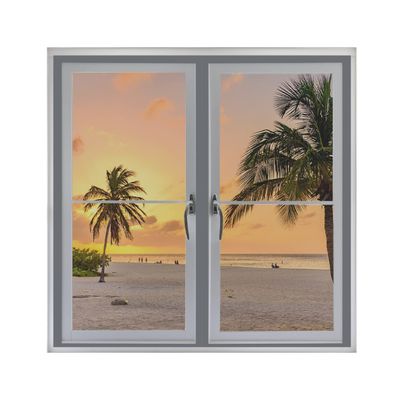 Magnetic Window Screen Curtain, Gray, 210 x 190 cm