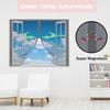 Magnetic Window Screen Curtain, Gray, 210 x 190 cm view 3