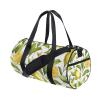 Citrus Fruits Lemon Floral Sports Gym Duffel Bag, Multicolor, L view 1