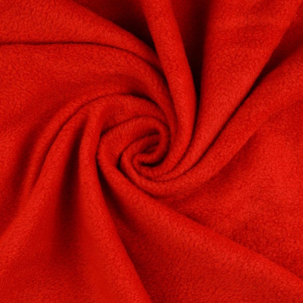 ARTHUR Anti-Pilling Polar Fleece Fabric, Red 5019, 0.5 m Increments
