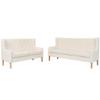 Makastle 2-Piece Sofa Set, 2-Seater and 3-Seater, Cream White view 1