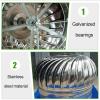 450 mm Stainless Steel Rotating Chimney Vent Cap view 2