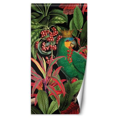 Feeby Tropical Parrot Crown Photo Wallpaper 90 x 210 cm, Non-Woven Wall Panel