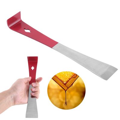 TOPINCN Beehive Scraper, Red-Painted Stainless Steel