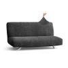PAULATO 3-Seater Armless Sofa Cover, Solid Microfiber, Scratch-Resistant, Machine Washable, WavyTech, Made in Italy – Anthracite view 1
