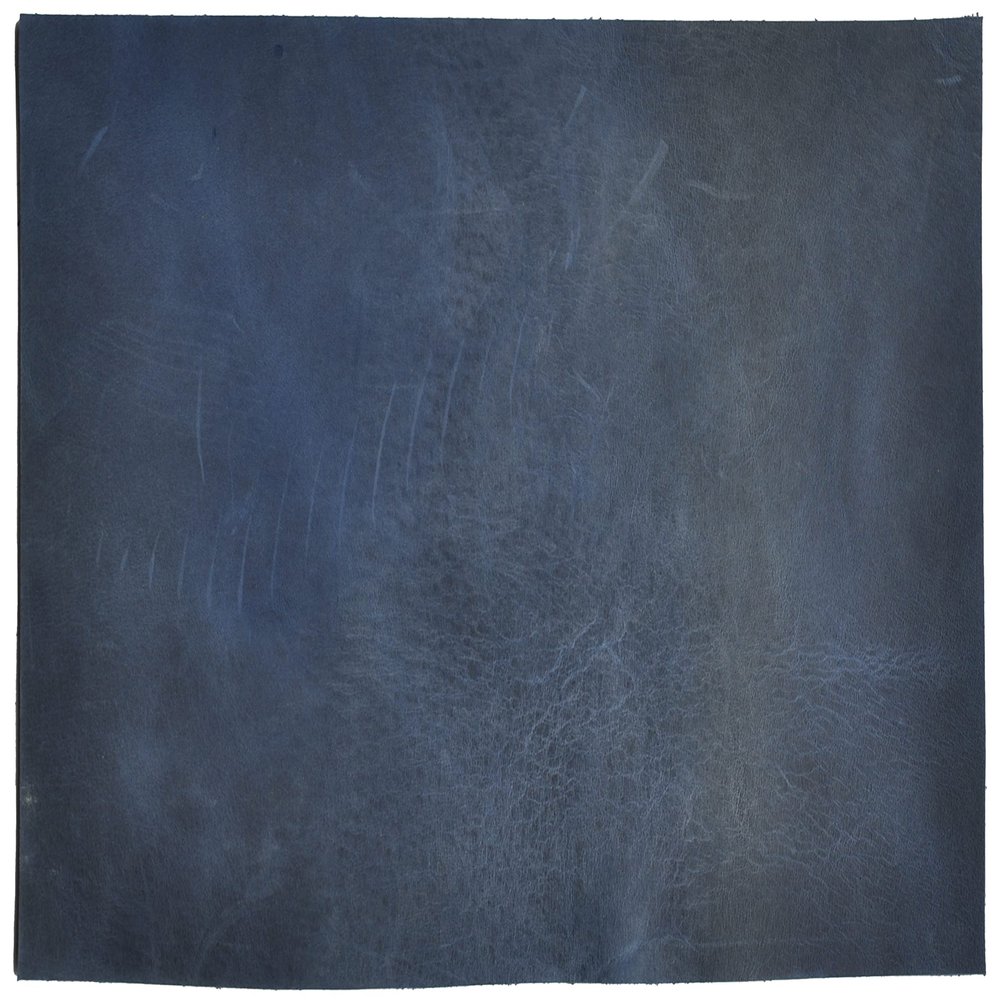 Crazy Horse Waxed Leather Sheets, Blue, A5 (5.8 x 8.3 in)