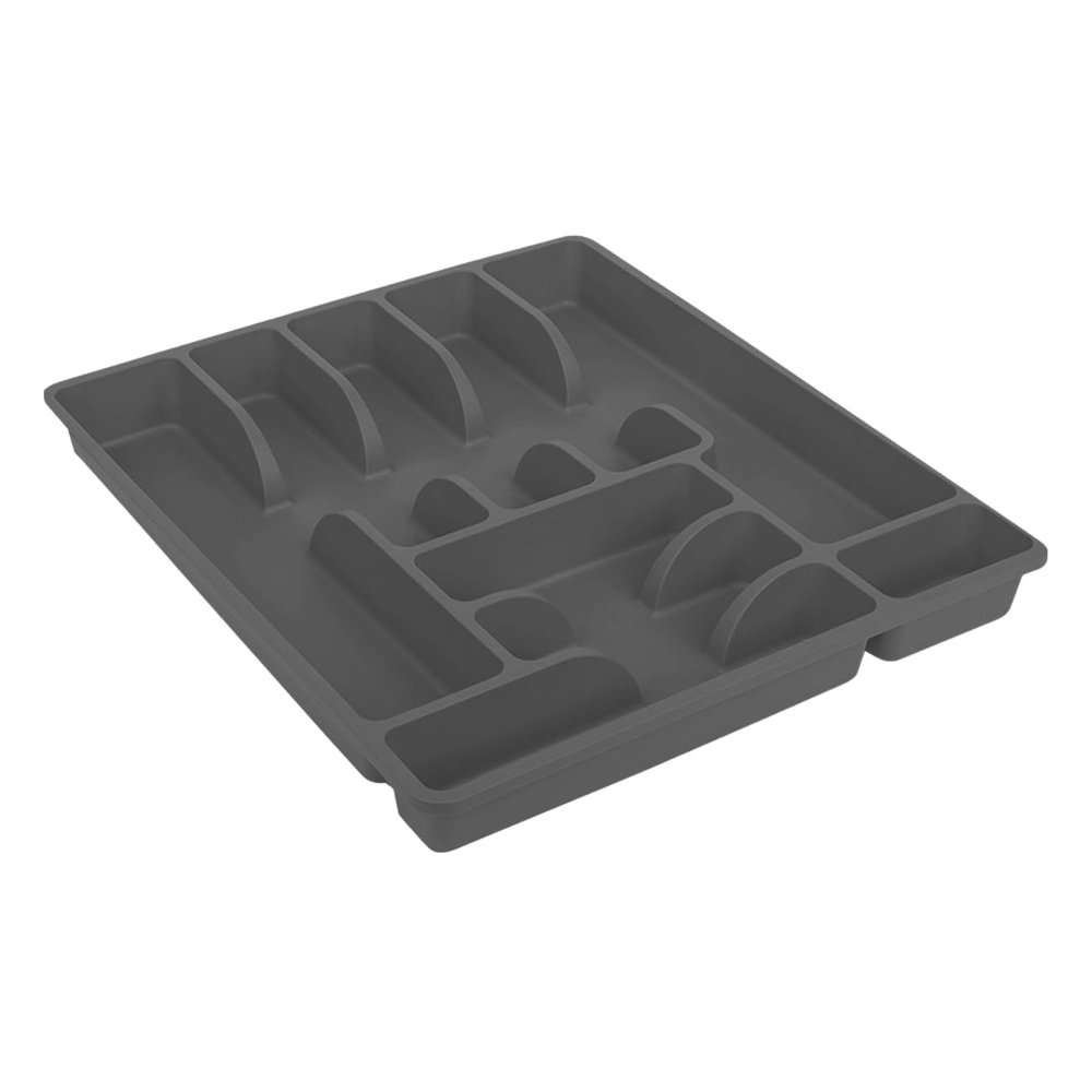 ENGELLAND Cutlery Tray with 9 Compartments, Anthracite, 45 x 39 x 5 cm