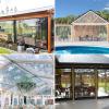 REOTEL Transparent Waterproof PVC Tarp, 400 g/m², 0.35 mm Thick, 2.4 x 2.4 m / 8 x 8 ft view 2